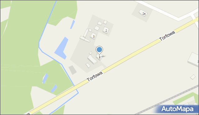 Sławica, Torfowa, 4, mapa Sławica