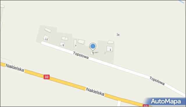 Ślesin, Topolowa, 5, mapa Ślesin