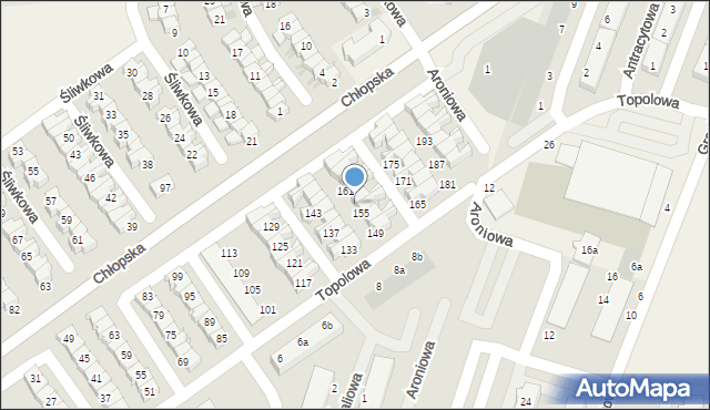 Smolec, Topolowa, 157, mapa Smolec