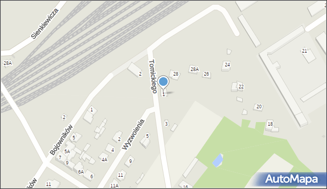 Sochaczew, Tomickiego Jana, gen., 1, mapa Sochaczew