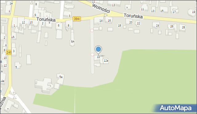 Solec Kujawski, Toruńska, 12, mapa Solec Kujawski