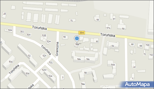 Solec Kujawski, Toruńska, 58a, mapa Solec Kujawski