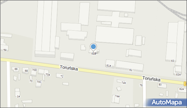 Solec Kujawski, Toruńska, 61B, mapa Solec Kujawski