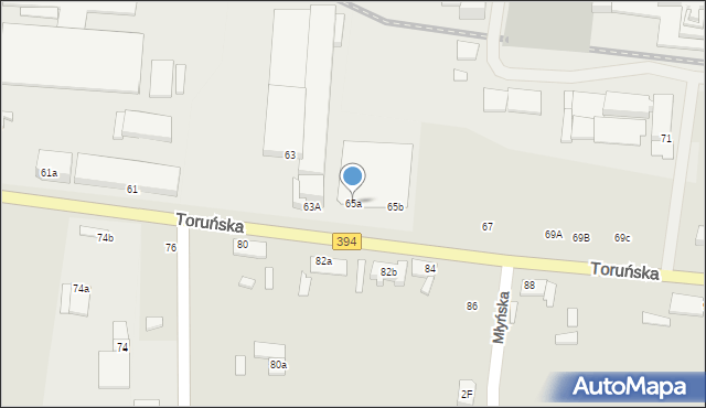 Solec Kujawski, Toruńska, 65a, mapa Solec Kujawski