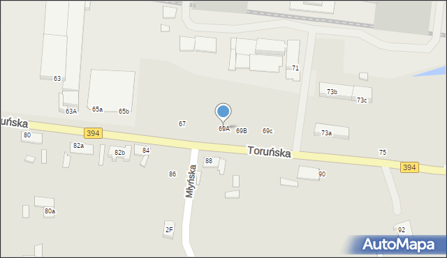 Solec Kujawski, Toruńska, 69A, mapa Solec Kujawski