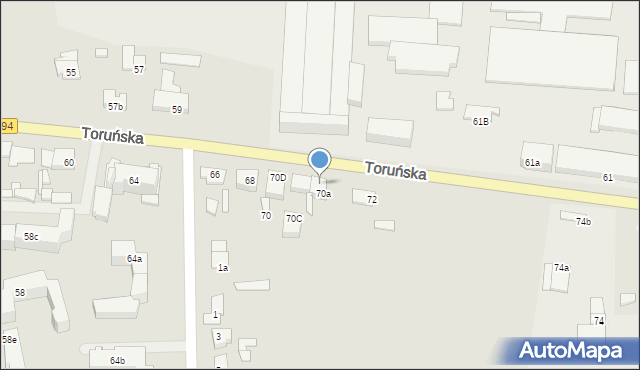 Solec Kujawski, Toruńska, 70b, mapa Solec Kujawski