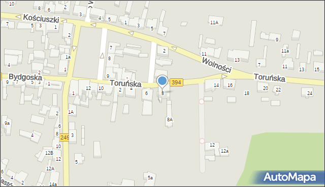 Solec Kujawski, Toruńska, 8, mapa Solec Kujawski