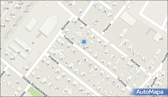 Sosnowiec, Torfowa, 19, mapa Sosnowca