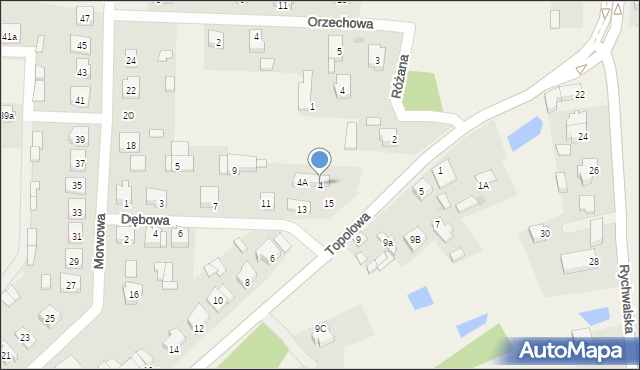 Stare Miasto, Topolowa, 4, mapa Stare Miasto
