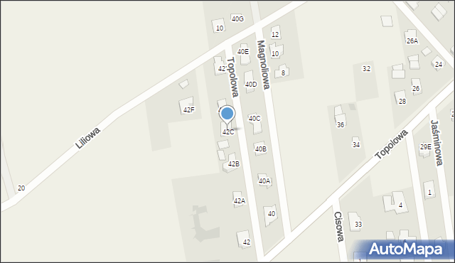 Stare Miasto, Topolowa, 42C, mapa Stare Miasto