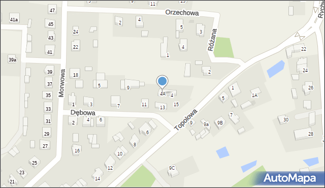 Stare Miasto, Topolowa, 4A, mapa Stare Miasto
