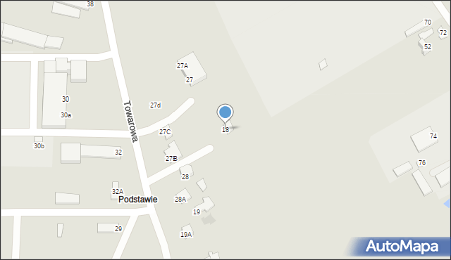 Staszów, Towarowa, 18, mapa Staszów