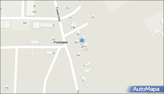 Staszów, Towarowa, 19, mapa Staszów