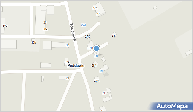 Staszów, Towarowa, 28, mapa Staszów