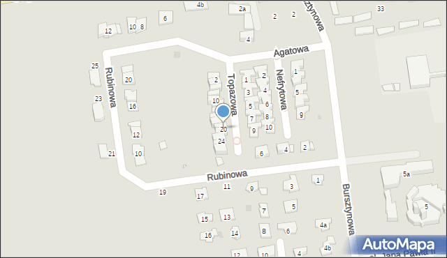 Strzelce Opolskie, Topazowa, 20, mapa Strzelce Opolskie