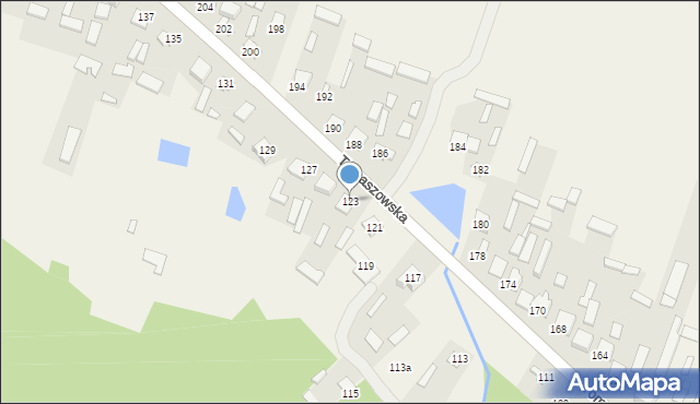 Susiec, Tomaszowska, 123, mapa Susiec