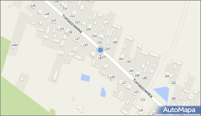 Susiec, Tomaszowska, 131, mapa Susiec