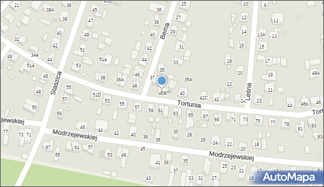 Swarzędz, Tortunia, 40A, mapa Swarzędz