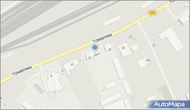 Świdnica, Towarowa, 14, mapa Świdnicy