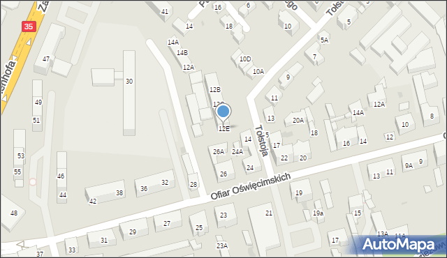 Świdnica, Tołstoja Lwa, 12E, mapa Świdnicy