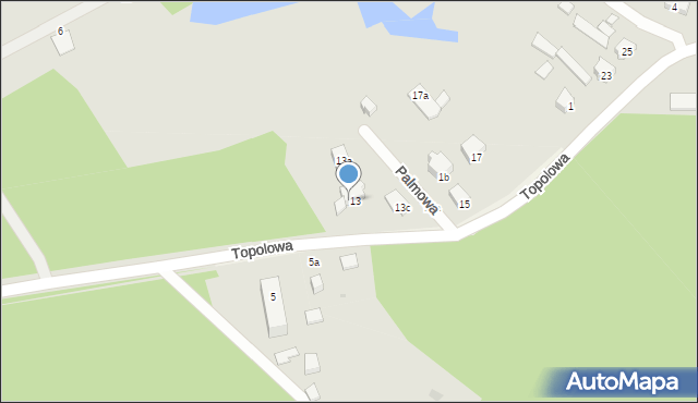 Szczecin, Topolowa, 13d, mapa Szczecina