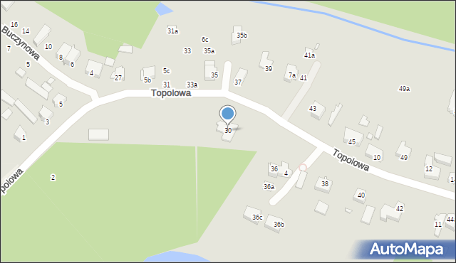 Szczecin, Topolowa, 30, mapa Szczecina