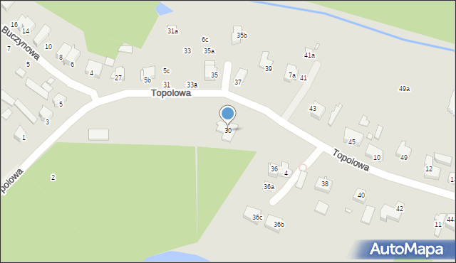 Szczecin, Topolowa, 30, mapa Szczecina