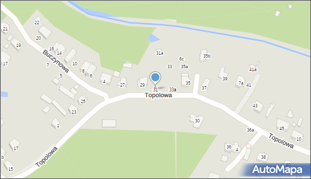 Szczecin, Topolowa, 31, mapa Szczecina