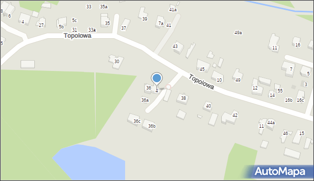 Szczecin, Topolowa, 4, mapa Szczecina