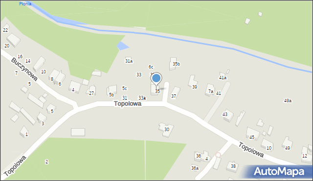 Szczecin, Topolowa, 6b, mapa Szczecina