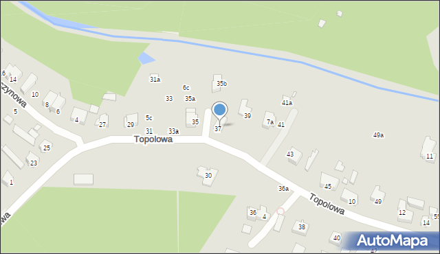 Szczecin, Topolowa, 6e, mapa Szczecina