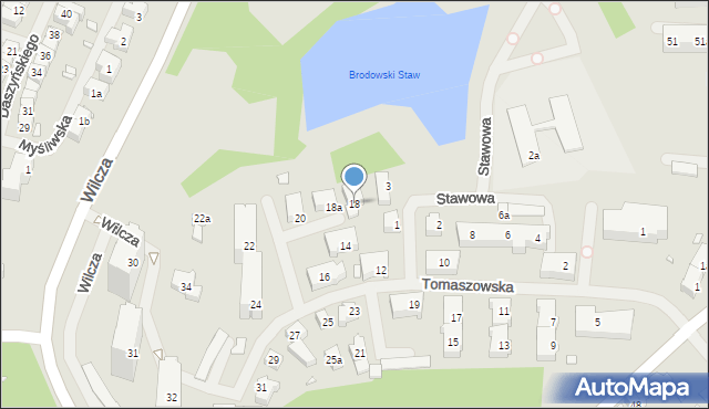 Szczecin, Tomaszowska, 18, mapa Szczecina