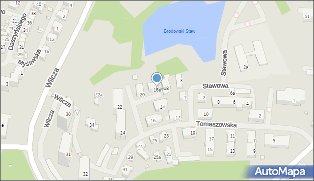 Szczecin, Tomaszowska, 18a, mapa Szczecina