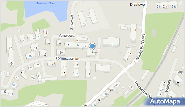 Szczecin, Tomaszowska, 2, mapa Szczecina