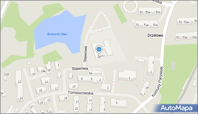 Szczecin, Tomaszowska, 2a, mapa Szczecina