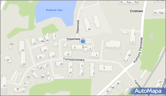 Szczecin, Tomaszowska, 6, mapa Szczecina