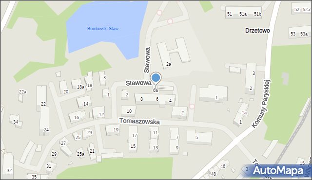 Szczecin, Tomaszowska, 6a, mapa Szczecina