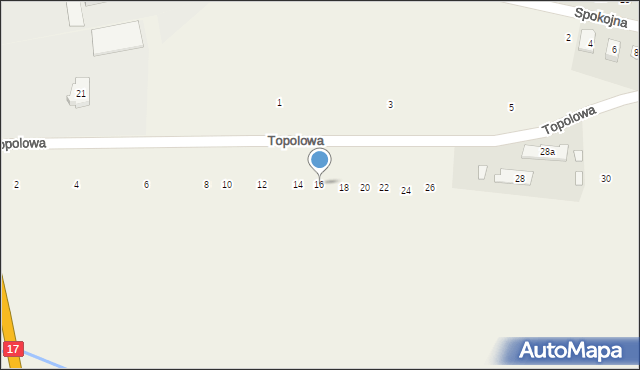 Tarnawatka-Tartak, Topolowa, 16, mapa Tarnawatka-Tartak