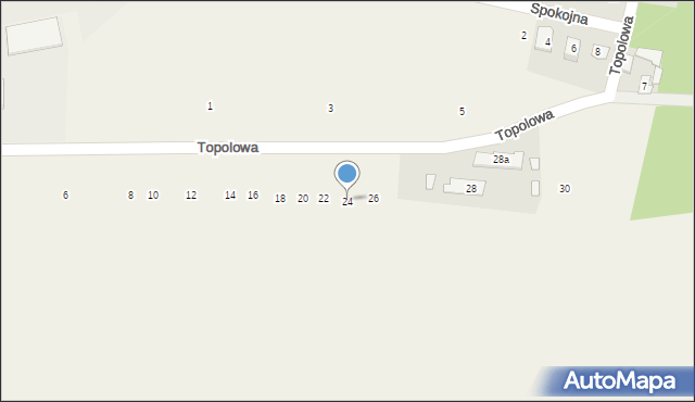 Tarnawatka-Tartak, Topolowa, 24, mapa Tarnawatka-Tartak