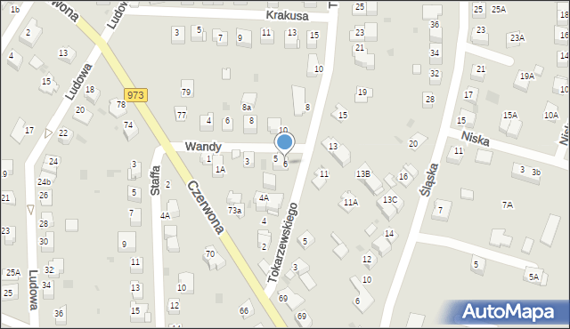 Tarnów, Tokarzewskiego Michała, gen., 6, mapa Tarnów