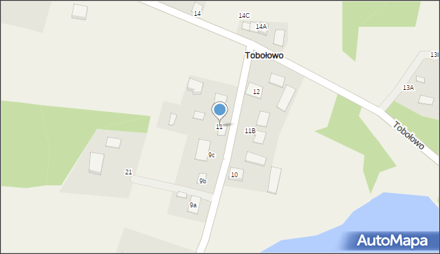 Tobołowo, Tobołowo, 11, mapa Tobołowo