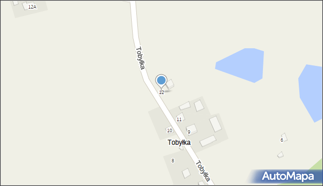 Tobyłka, Tobyłka, 12, mapa Tobyłka