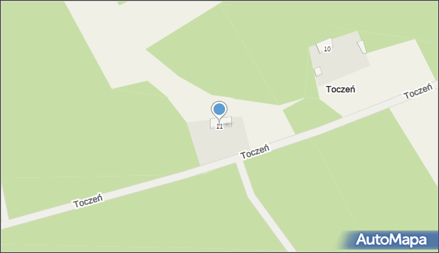 Toczeń, Toczeń, 11, mapa Toczeń