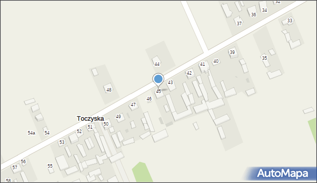 Toczyska, Toczyska, 45, mapa Toczyska