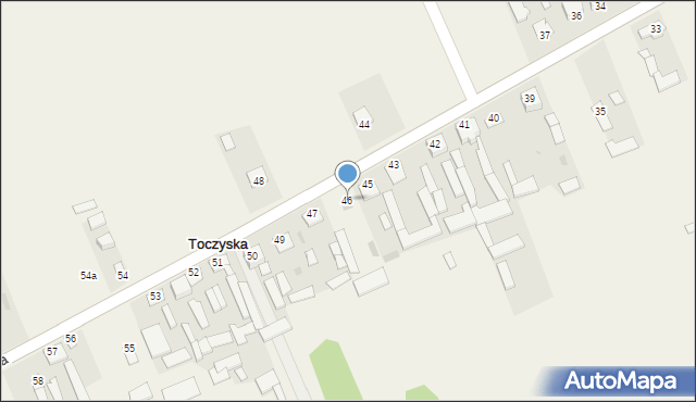 Toczyska, Toczyska, 46, mapa Toczyska