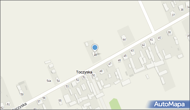 Toczyska, Toczyska, 48, mapa Toczyska