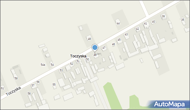 Toczyska, Toczyska, 49, mapa Toczyska