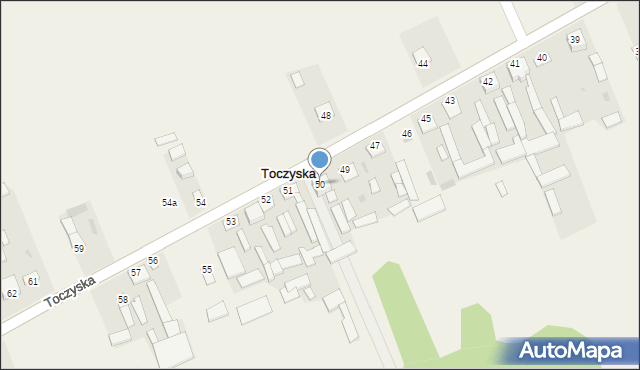 Toczyska, Toczyska, 50, mapa Toczyska