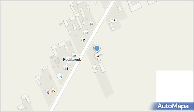 Toczyska, Toczyska, 84, mapa Toczyska