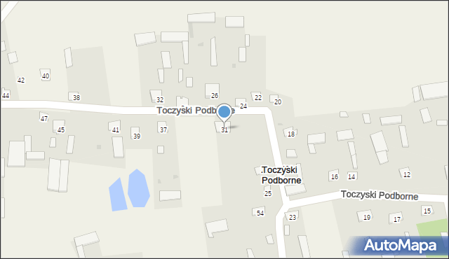 Toczyski Podborne, Toczyski Podborne, 31, mapa Toczyski Podborne